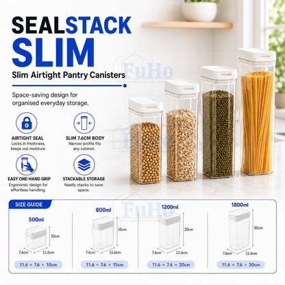 Fuho Seal Stack Airtight Food Container, Leak-Proof (15 Sizes)