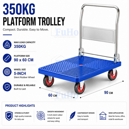 Fuho Heavy-Duty Foldable Platform Trolley (90kg, 175kg, 350kg)