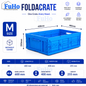 🇸🇬READY STOCK🇸🇬 FuHo Heavy Duty Collapsible Stackable Box | Industrial Box | Warehouse Box | Blue Crate (IND0001)