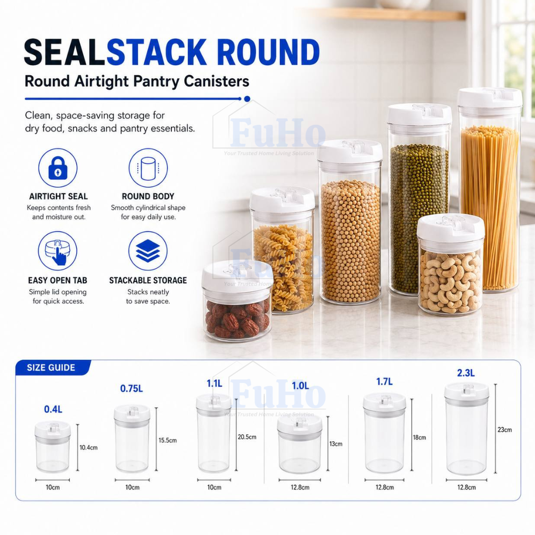 Fuho Seal Stack Airtight Food Container, Leak-Proof (15 Sizes)