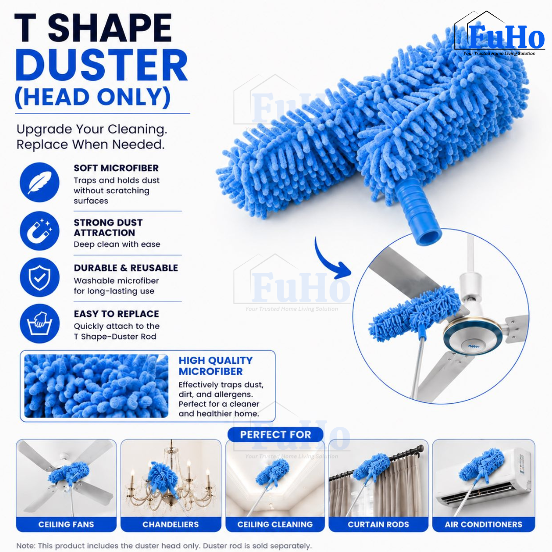 🇸🇬READY STOCK🇸🇬 FuHo Ceiling Fan Duster | Feather Duster | Adjustable Duster | Washable Duster | Telescopic (HL0226)