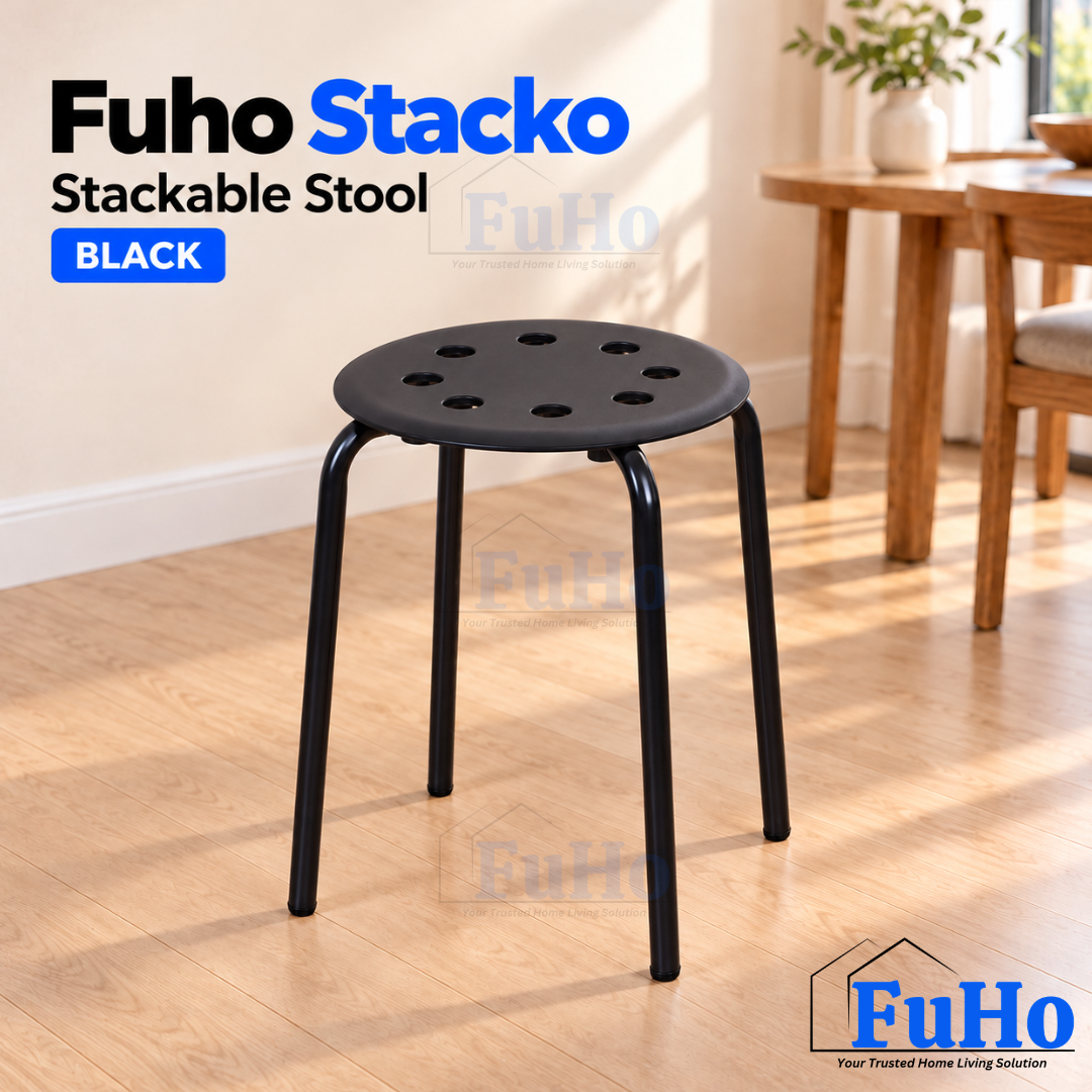 Fuho Stacko Plastic Stool with Metal Legs (HL0322)
