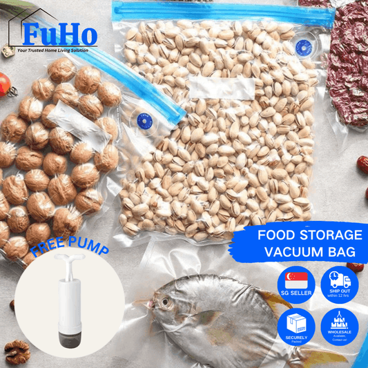 🇸🇬(AS LOW AS $0.59)🇸🇬 FuHo Food Vacuum Seal Bag Food Bags | Reusable Food Bags | Reusable Vacuum Bags (KIT0011)