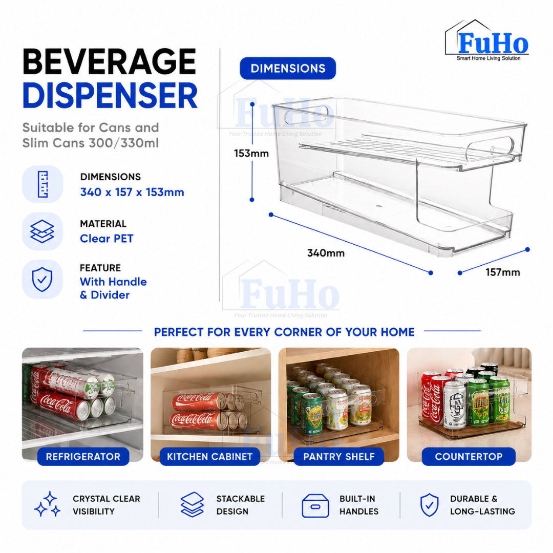 🇸🇬READY STOCK🇸🇬 FuHo Fridge Kitchen Storage Box Organizers | Storage Containers | Beverage | Kitchen Cabinet (KIT0030)