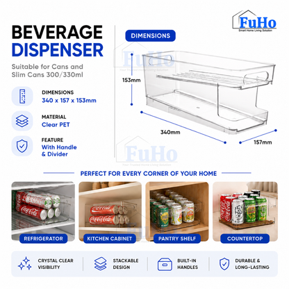 Fuho Fridge Storage Box Organiser with Handle (3L, 6L, 9L)