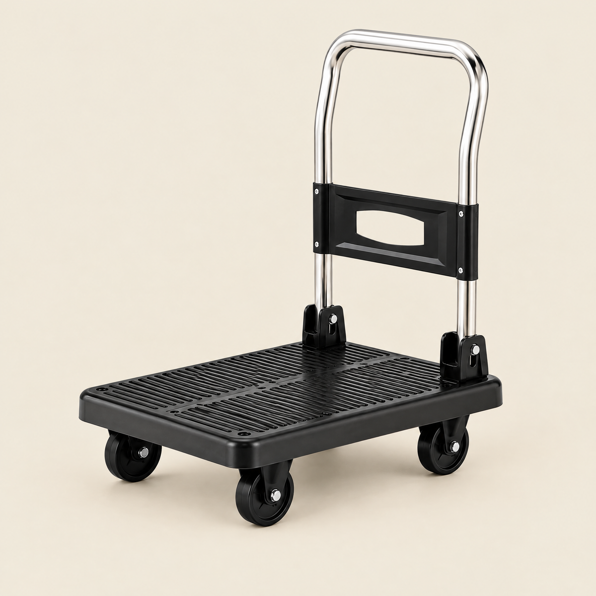 Fuho industrial heavy duty foldable trolley, handle up