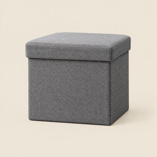 Fuho Ichika foldable storage ottoman in grey