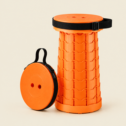 Telescopic stool, orange
