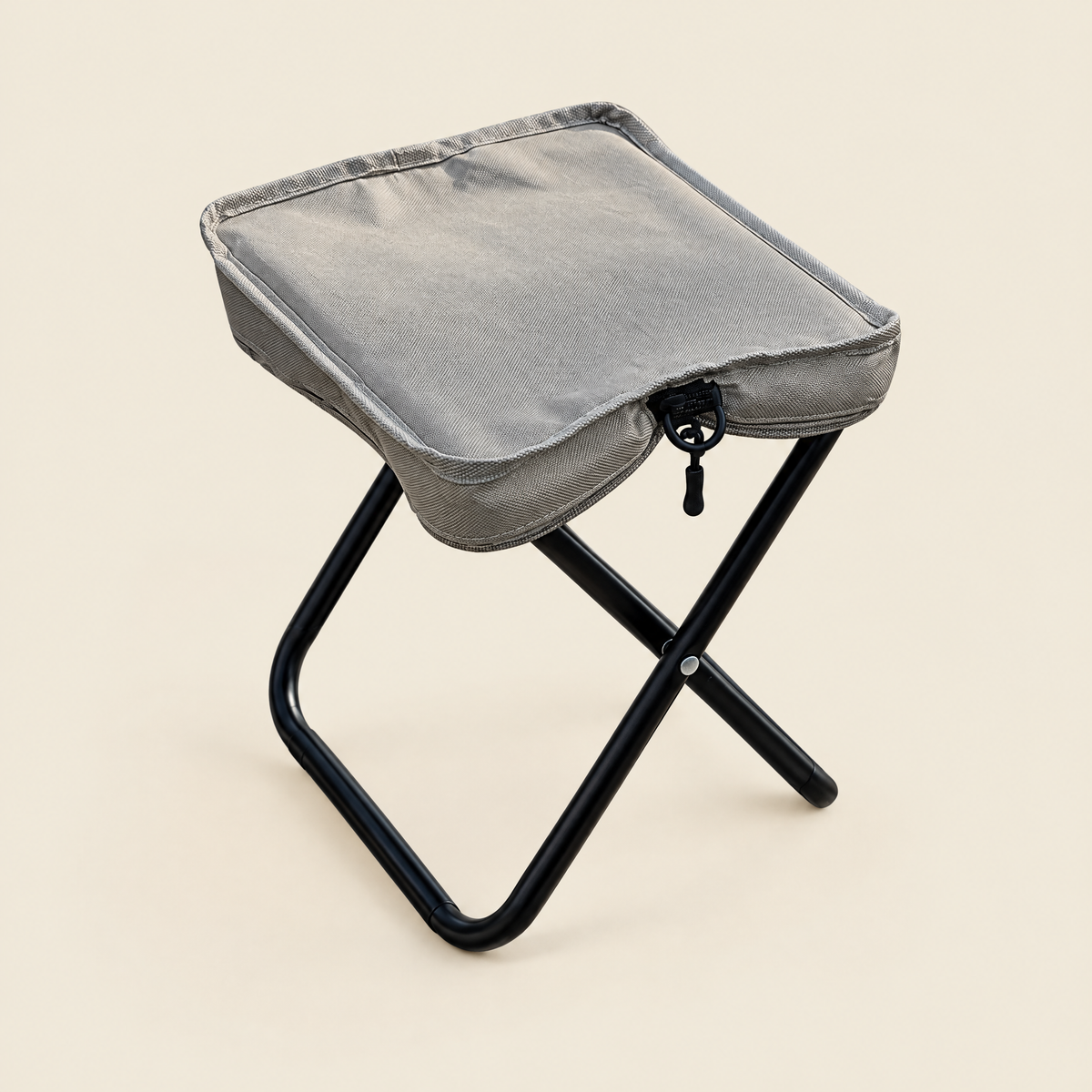 Folding stool, beige, without pouch