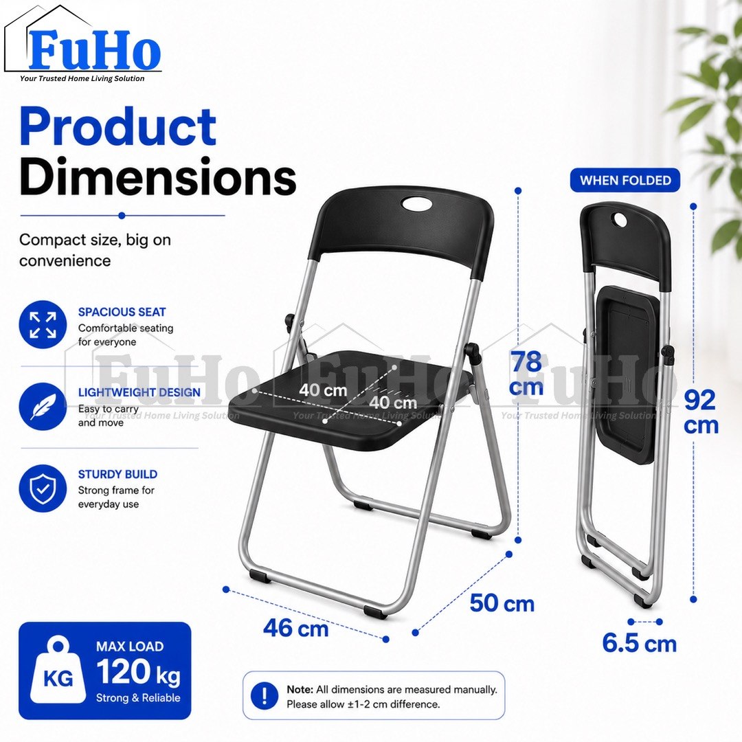 🇸🇬READY STOCK🇸🇬 FuHo Foldable Chair | Stool | Foldable Stool | Plastic Chair | Benches | Portable Chair | (HL0303)