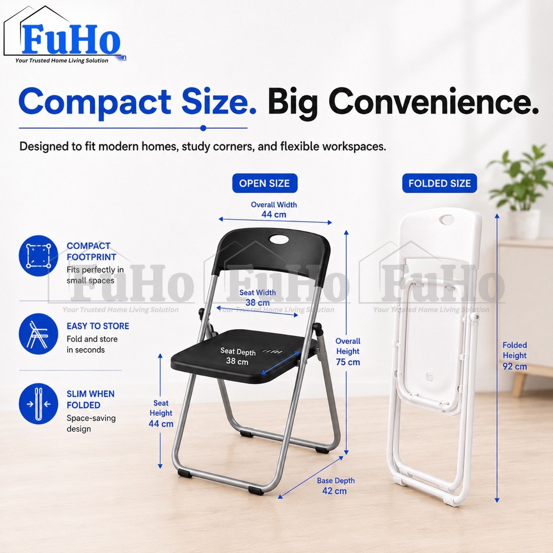 🇸🇬READY STOCK🇸🇬 FuHo Foldable Chair | Stool | Foldable Stool | Plastic Chair | Benches | Portable Chair | (HL0303)