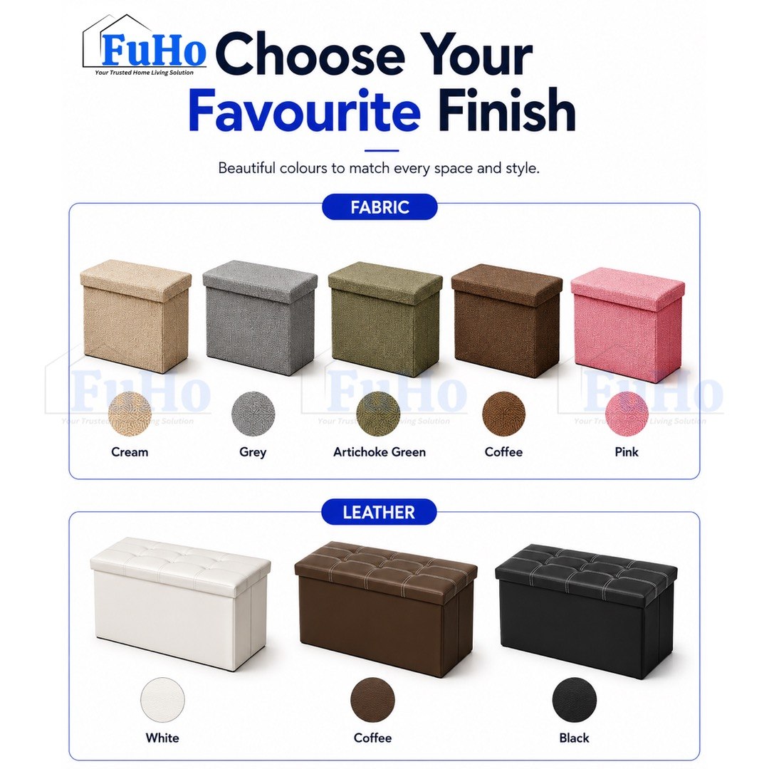 🇸🇬READY STOCK🇸🇬 FuHo Ichika Foldable Storage Sofa | Storage Chair | Storage Stool | Sofa | Ottoman Stool | (HL0104)