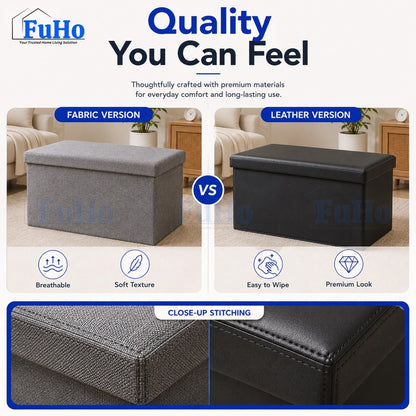 Fuho Ichika Foldable Storage Ottoman Stool (S to 2XL)