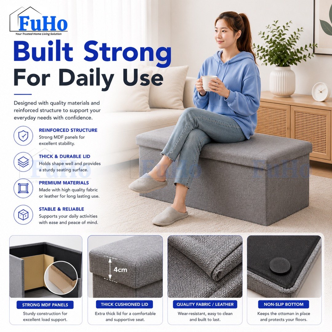 🇸🇬READY STOCK🇸🇬 FuHo Ichika Foldable Storage Sofa | Storage Chair | Storage Stool | Sofa | Ottoman Stool | (HL0104)