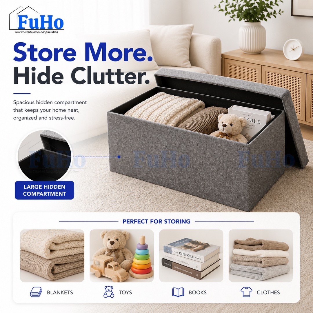 🇸🇬READY STOCK🇸🇬 FuHo Ichika Foldable Storage Sofa | Storage Chair | Storage Stool | Sofa | Ottoman Stool | (HL0104)