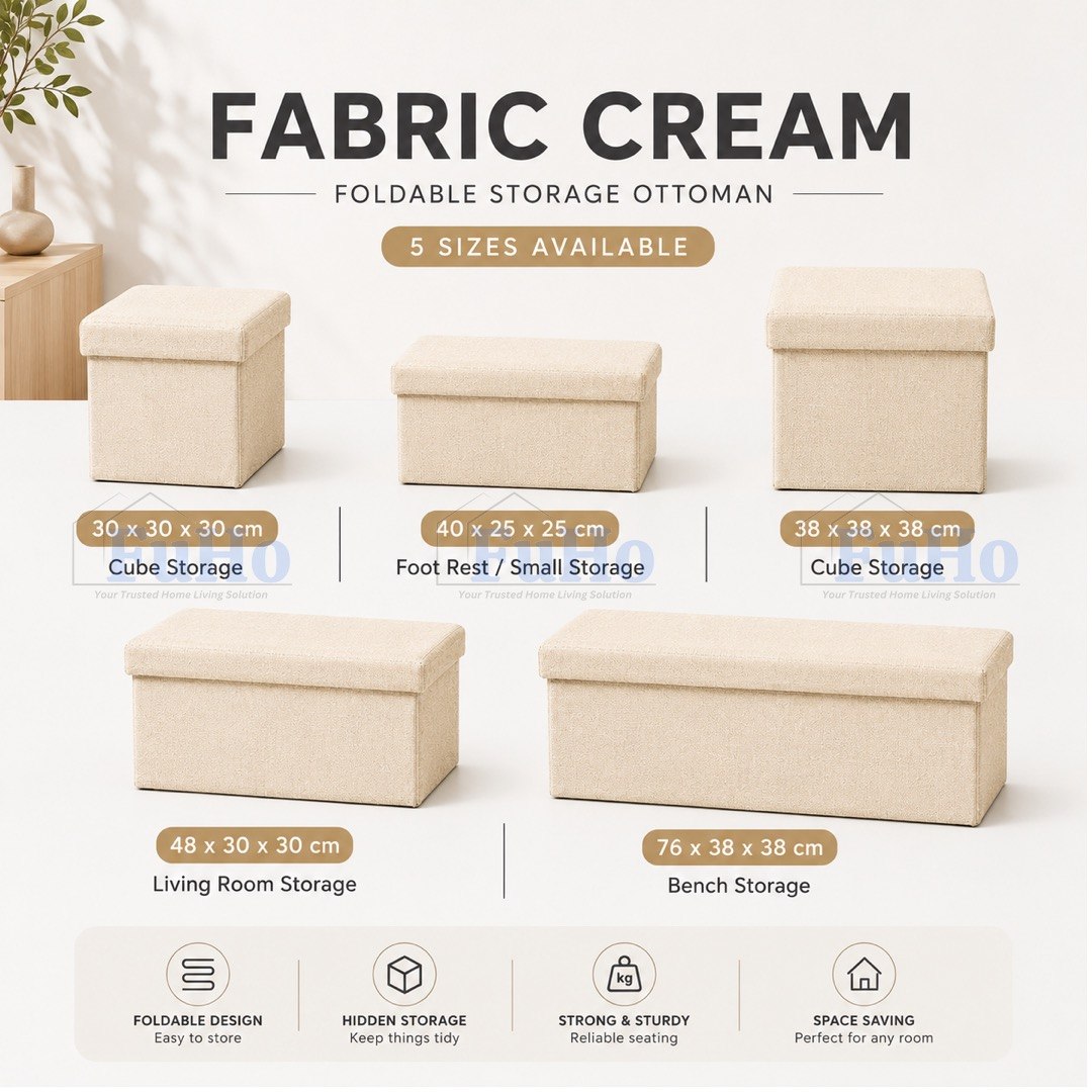 🇸🇬READY STOCK🇸🇬 FuHo Ichika Foldable Storage Sofa | Storage Chair | Storage Stool | Sofa | Ottoman Stool | (HL0104)