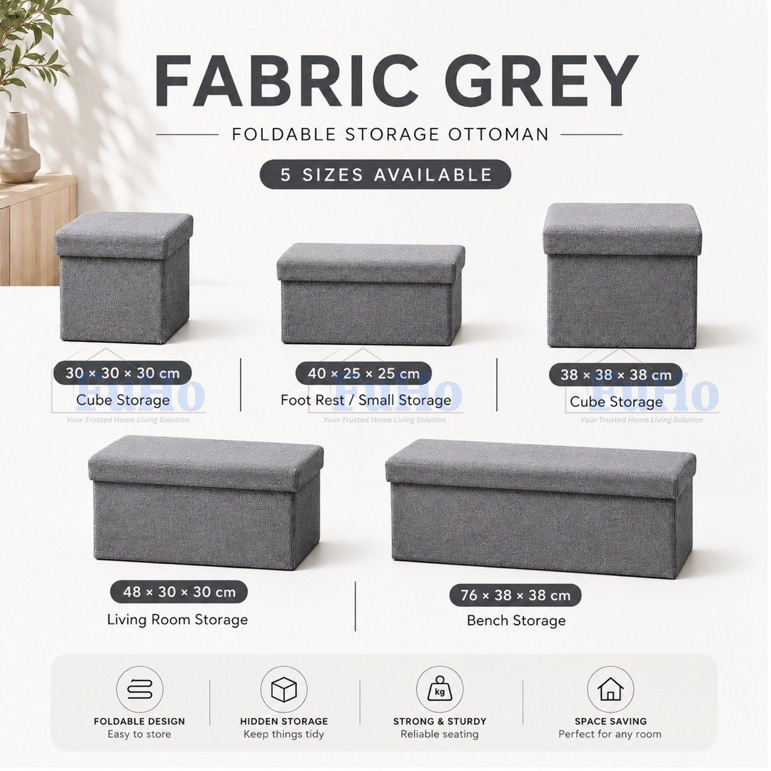 🇸🇬READY STOCK🇸🇬 FuHo Ichika Foldable Storage Sofa | Storage Chair | Storage Stool | Sofa | Ottoman Stool | (HL0104)