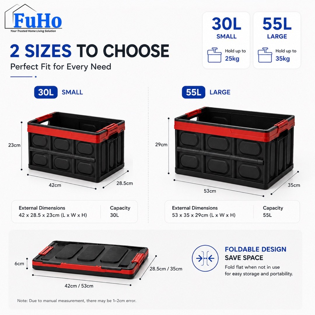 🇸🇬READY STOCK🇸🇬 FuHo x Aiko Storage Box | Car Storage Box | Collapsible Box | Fishing Box | Ice Box (HL0007)
