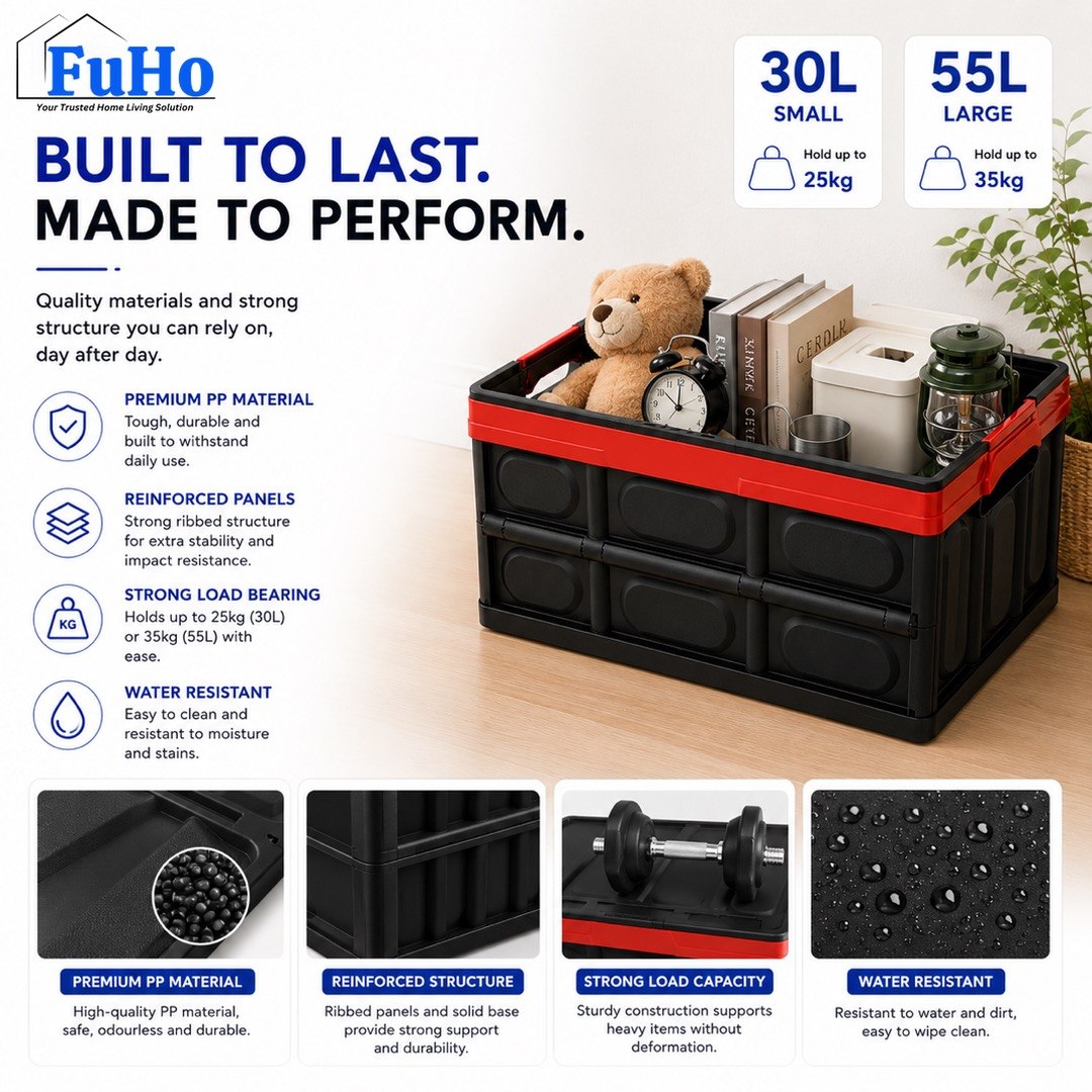 🇸🇬READY STOCK🇸🇬 FuHo x Aiko Storage Box | Car Storage Box | Collapsible Box | Fishing Box | Ice Box (HL0007)