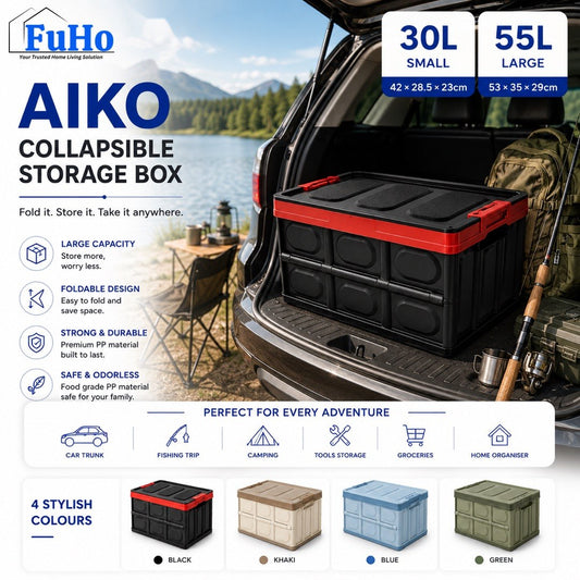🇸🇬READY STOCK🇸🇬 FuHo x Aiko Storage Box | Car Storage Box | Collapsible Box | Fishing Box | Ice Box (HL0007)