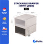 (1pcs) 🇸🇬READY STOCK🇸🇬 FuHo Transparent Stackable box | Stackable Drawer | Organiser Box | Wardrobe Box (HL0023)