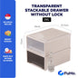 🇸🇬READY STOCK🇸🇬 FuHo Transparent Single Tier Stackable Box Container Organizer Drawer Cabinet (HL0019)