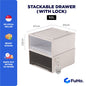 (1pcs) 🇸🇬READY STOCK🇸🇬 FuHo Transparent Stackable box | Stackable Drawer | Organiser Box | Wardrobe Box (HL0023)