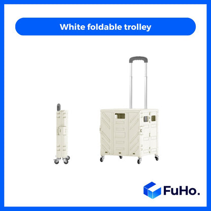 🇸🇬READY STOCK🇸🇬 Fuho Foldable Trolley Collapsible Trolley Wheels Basket || Box wheels Folding Shopping (HL0081)
