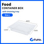 Food Container Box with Drain Tray [SG READY STOCKS] Fridge Organizer/Fridge Storage (KIT0020)