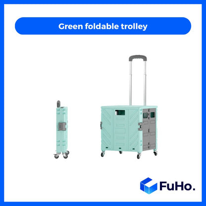 🇸🇬READY STOCK🇸🇬 Fuho Foldable Trolley Collapsible Trolley Wheels Basket || Box wheels Folding Shopping (HL0081)