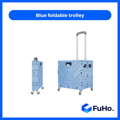 🇸🇬READY STOCK🇸🇬 Fuho Foldable Trolley Collapsible Trolley Wheels Basket || Box wheels Folding Shopping (HL0081)