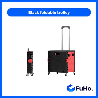 🇸🇬READY STOCK🇸🇬 Fuho Foldable Trolley Collapsible Trolley Wheels Basket || Box wheels Folding Shopping (HL0081)
