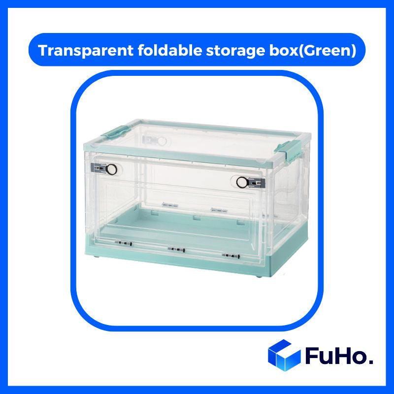 🇸🇬READY STOCK🇸🇬 FuHo Transparent Storage Box | Stackable Box | Collapsible Box |  Collapsible Cabinet | (HL0056)