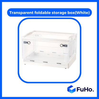 🇸🇬READY STOCK🇸🇬 FuHo Transparent Storage Box | Stackable Box | Collapsible Box |  Collapsible Cabinet | (HL0056)