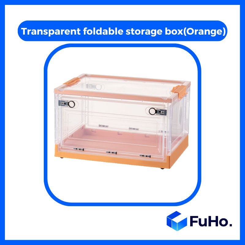 🇸🇬READY STOCK🇸🇬 FuHo Transparent Storage Box | Stackable Box | Collapsible Box |  Collapsible Cabinet | (HL0056)