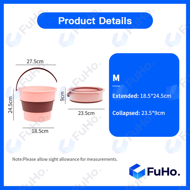 🇸🇬READY STOCK🇸🇬 Fuho Collapsible Bucket | Collapsible Pail | Portable Foldable Bucket Water Pail | Car Wash (HL0165)