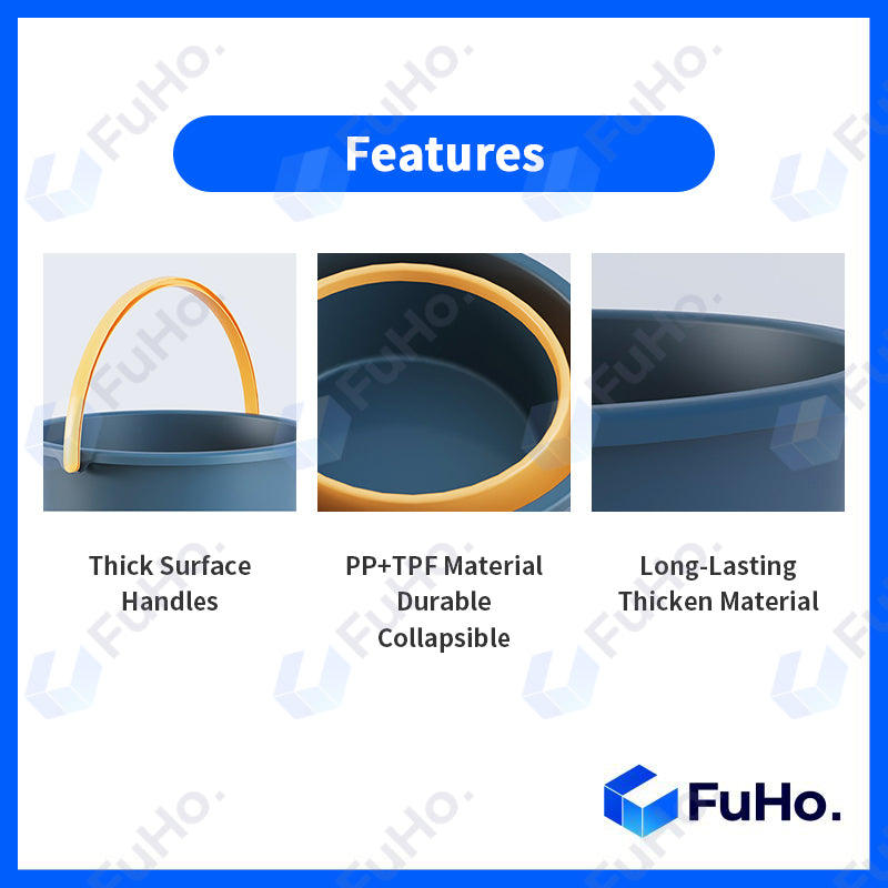 🇸🇬READY STOCK🇸🇬 Fuho Collapsible Bucket | Collapsible Pail | Portable Foldable Bucket Water Pail | Car Wash (HL0165)