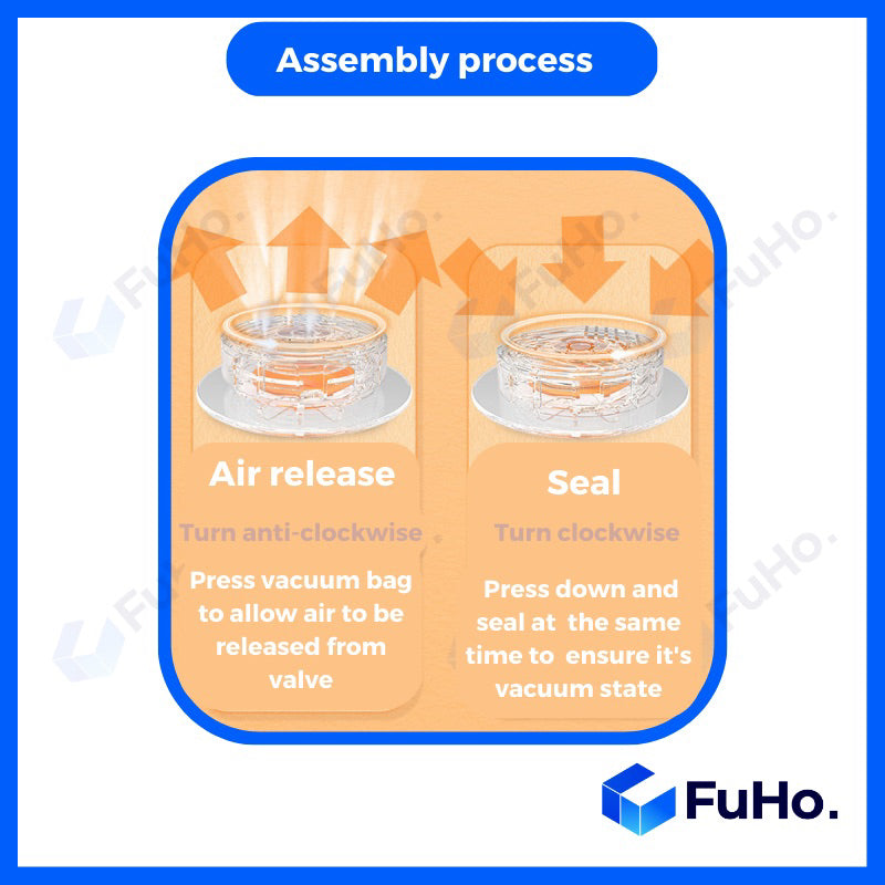 🔥CLEARANCE SALE🔥 FuHo Vacuum Storage Bag | Travel Vacuum Bag | Air Pump Vacuum Bag | Travel Bag (HL0035)