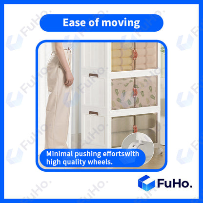 🇸🇬READY STOCK🇸🇬 FuHo Folding Cabinet | Collapsible Cabinet | Folding Storage Box | Plastic Container | Toyogo | (HL0147)