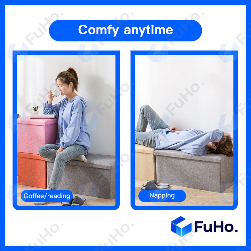 🇸🇬READY STOCK🇸🇬 FuHo Ichika Foldable Storage Sofa | Storage Chair | Storage Stool | Sofa | Ottoman Stool | (HL0104)