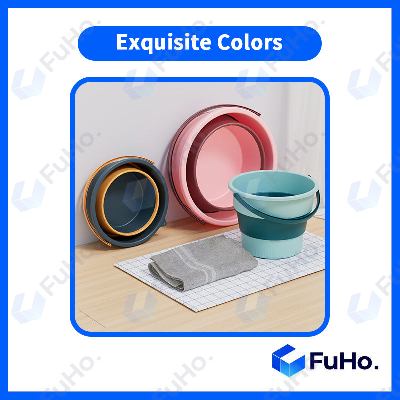 🇸🇬READY STOCK🇸🇬 Fuho Collapsible Bucket | Collapsible Pail | Portable Foldable Bucket Water Pail | Car Wash (HL0165)