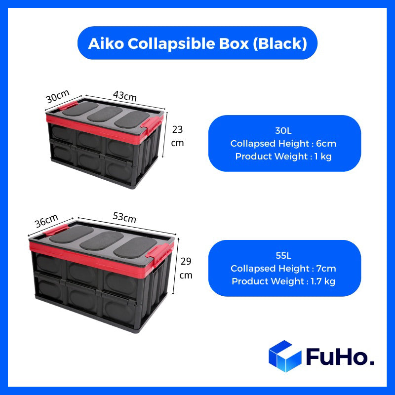 🇸🇬READY STOCK🇸🇬 FuHo x Aiko Storage Box | Car Storage Box | Collapsible Box | Fishing Box | Ice Box (HL0007)