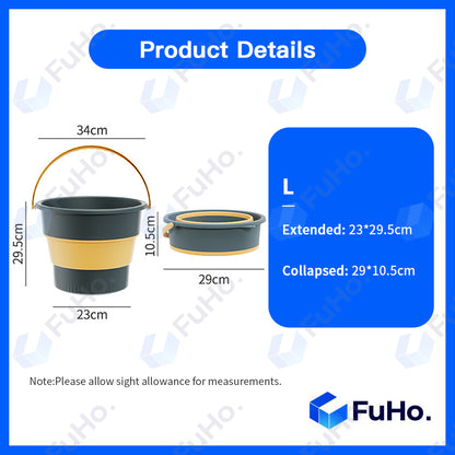 🇸🇬READY STOCK🇸🇬 Fuho Collapsible Bucket | Collapsible Pail | Portable Foldable Bucket Water Pail | Car Wash (HL0165)