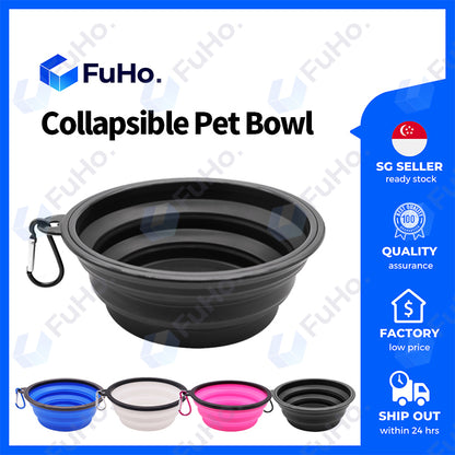 🇸🇬READY STOCK🇸🇬 FuHo Collapsible Pet Bowl | TPE Pets Safe | Furkids | Dog Bowl | Silicone Bowl | Portable Bowl (PET0001)