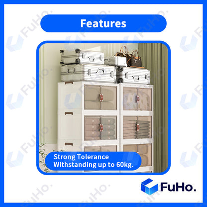 🇸🇬READY STOCK🇸🇬 FuHo Folding Cabinet | Collapsible Cabinet | Folding Storage Box | Plastic Container | Toyogo | (HL0147)