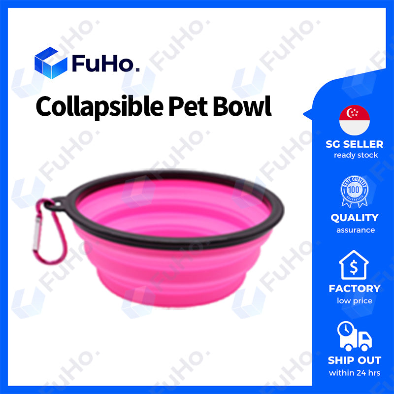 🇸🇬READY STOCK🇸🇬 FuHo Collapsible Pet Bowl | TPE Pets Safe | Furkids | Dog Bowl | Silicone Bowl | Portable Bowl (PET0001)
