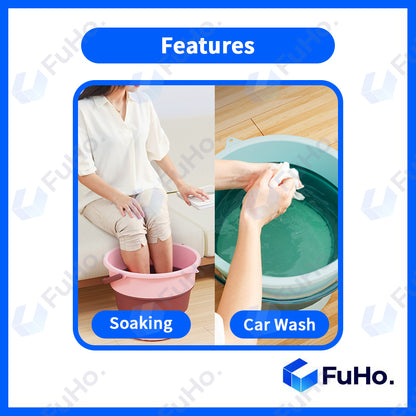 🇸🇬READY STOCK🇸🇬 Fuho Collapsible Bucket | Collapsible Pail | Portable Foldable Bucket Water Pail | Car Wash (HL0165)