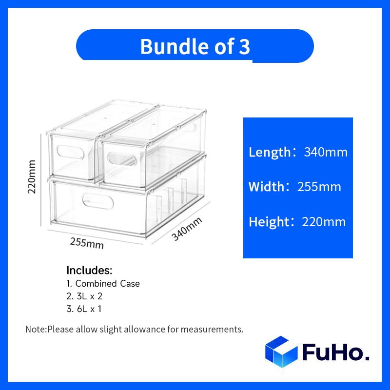 🇸🇬READY STOCK🇸🇬 FuHo Fridge Kitchen Storage Box Organizers | Storage Containers | Beverage | Kitchen Cabinet (KIT0030)