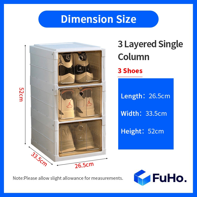 🇸🇬READY STOCK🇸🇬 FuHo Collapsible Shoe Shelves | 3/6/9 Levels | Single/Double Columns | Cabinet | Shoe Racks (HL0050)