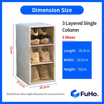 🇸🇬READY STOCK🇸🇬 FuHo Collapsible Shoe Shelves | 3/6/9 Levels | Single/Double Columns | Cabinet | Shoe Racks (HL0050)